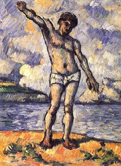 Paul Cezanne Badender mit ausgestreckten Armen oil painting image